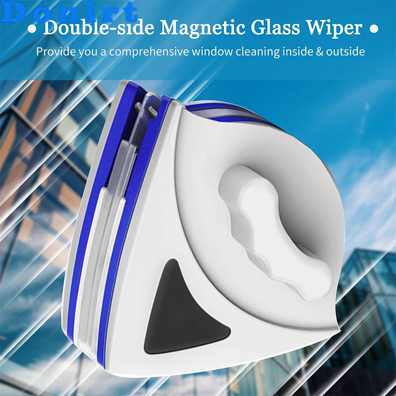2024 Household Office Special Window Cleaner Magnetic Glass Window Cleaning Tool Automatic Water Discharge Double-layer Wiper - Image 3