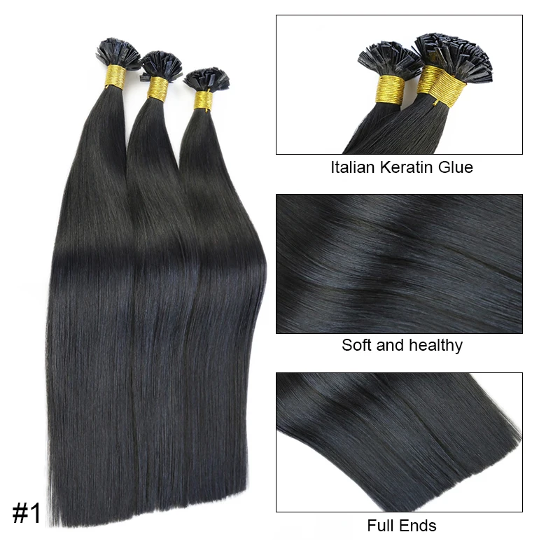 Straight Human Hair Extension By Fusion Flat Tip Keratin Capsules 0.8g/ 1g/Strand 50pcs Natural Hair Extension Ombre Blond Color - Image 21