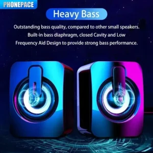 Computer Speaker Stereo Sound With Microphone 3.5mm AUX Home Office PC Speaker for Macbook Desktop Notebook Computer Loudspeaker