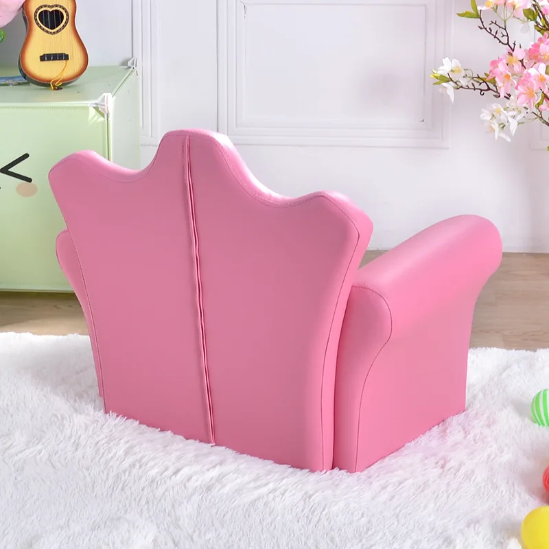 K-STAR High-quality Supplier Of Children's Furniture Sofas Korean Style Crown Pull Buckle Combination Sofa Fashionable Footstool - Image 3