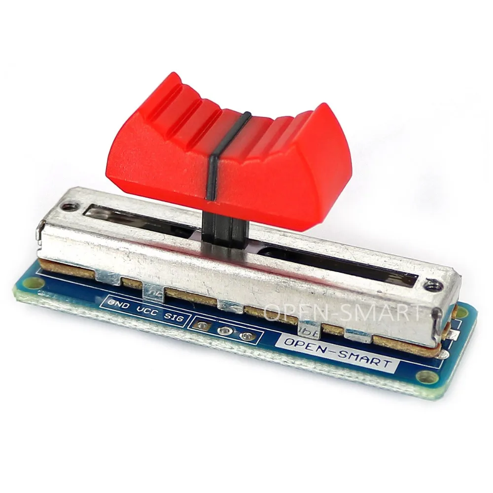 Red Slide Potentiometer Sensor Module Breakout Board Great for Amplifier DIY Light and Volume Control for Arduino - Image 3