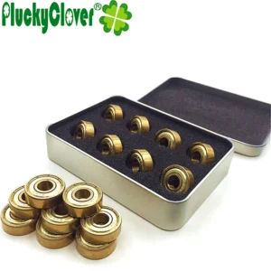16pc 608zz/627z Gold Tatinium Skate Bearings Skateboard Longboard Parts Inline Roller Skates Scooter Quad Artistic Skate Bearing