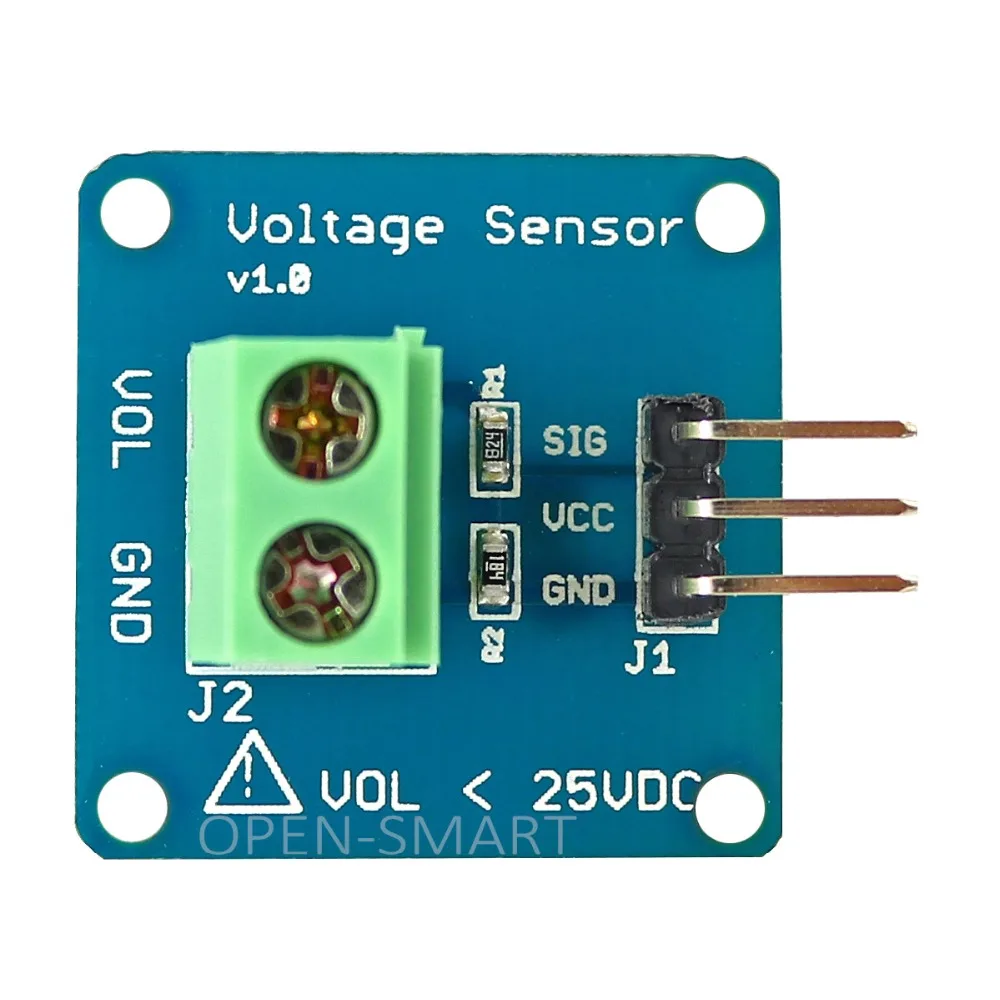 High Accuracy DC Voltage Sensor Module Voltage Detector Voltage Divider Detect Module Compatible for Arduino