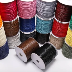 10m/lot Korean Waxed Cotton Cord Waxed Thread Cord String Strap Necklace Rope Bead For DIY Bracelet For Jewelry Making Findings