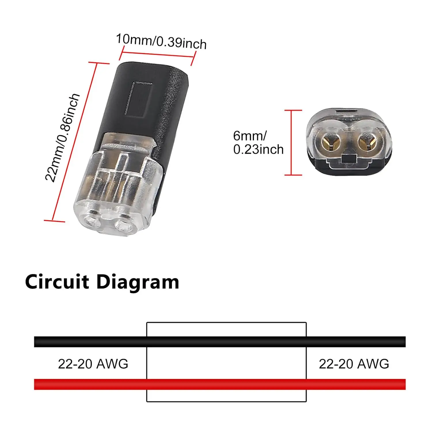 10/20/50 Pcs 2 Pin 2 Way Universal Compact No-Wire-Stripping Toolless Spring Wire Connectors Quick Splice Wire Connector - Image 3
