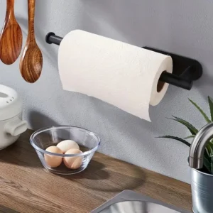 ASelf-Adhesive Paper Towel Holder for Kitchen Cabinet,Bathroom Tissue and Towel Holder,Plastic Wrap and Roll Paper Storage Rack