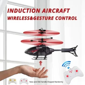 Channel Gesture Control Suspension Helicopter RC Remote Induction Aircraft With Charging LED Light Kids Toy for Boys