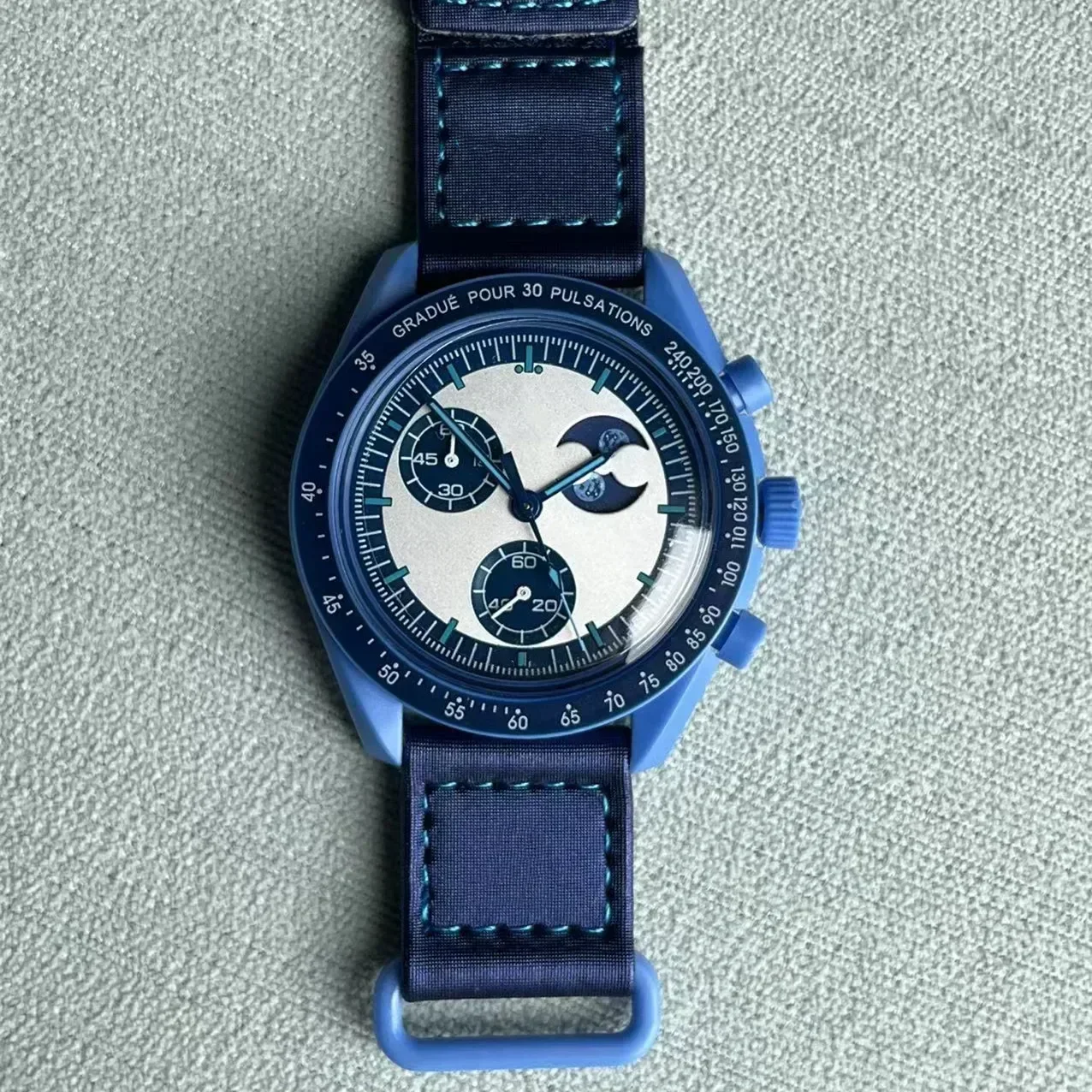 2025 Newest High Quality Wantch Men's and Women's Moon Mercury Quartz Chronograph Watch Celestial Galaxy Dial 6-Hand Hot Sale - Image 10