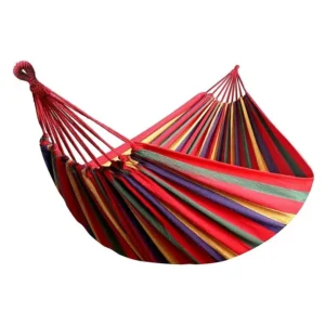 WESTTUNE Outdoor Canvas Hammock Camping Swing Hammock with Tree Ropes Load-bearing Up to 200kg Perfect for Garden Patio Backyard