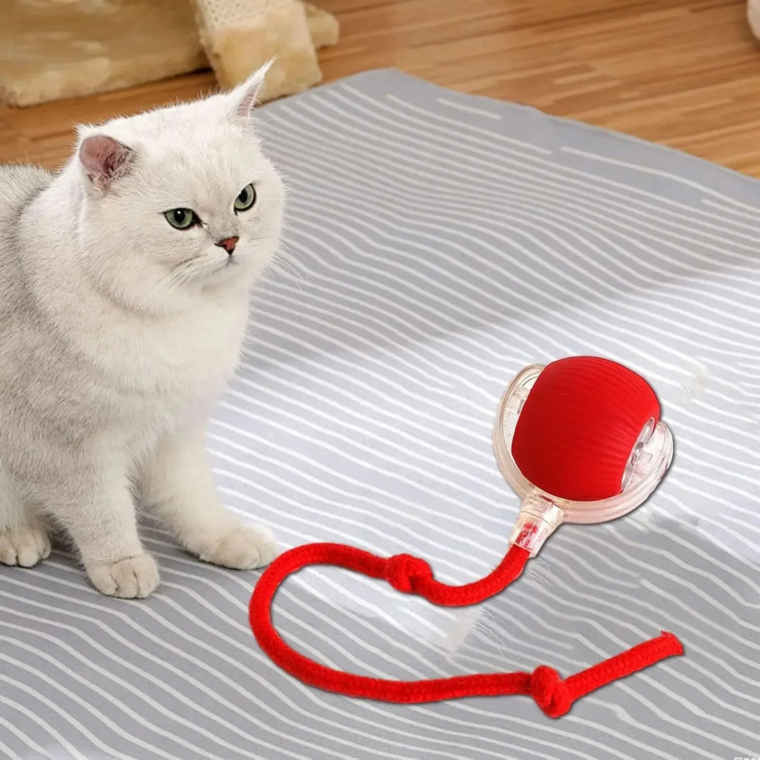 Smart Cat Toys Automatic Rolling Ball Fake Tail Rechargeable Electric Pet Interactive Toy Dog Cat Training Imitate Mouse Tail - Image 5