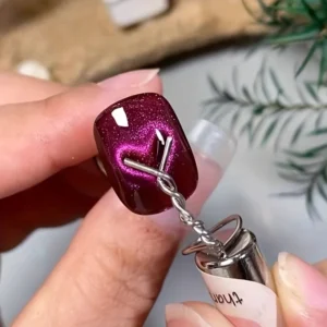 1/2/3/6 Pc Cat Eye Nail Magnet Set with Flexible Iron Wire For Creating Heart & Ingot Shapes On Nails Nail Art Accessories Tools