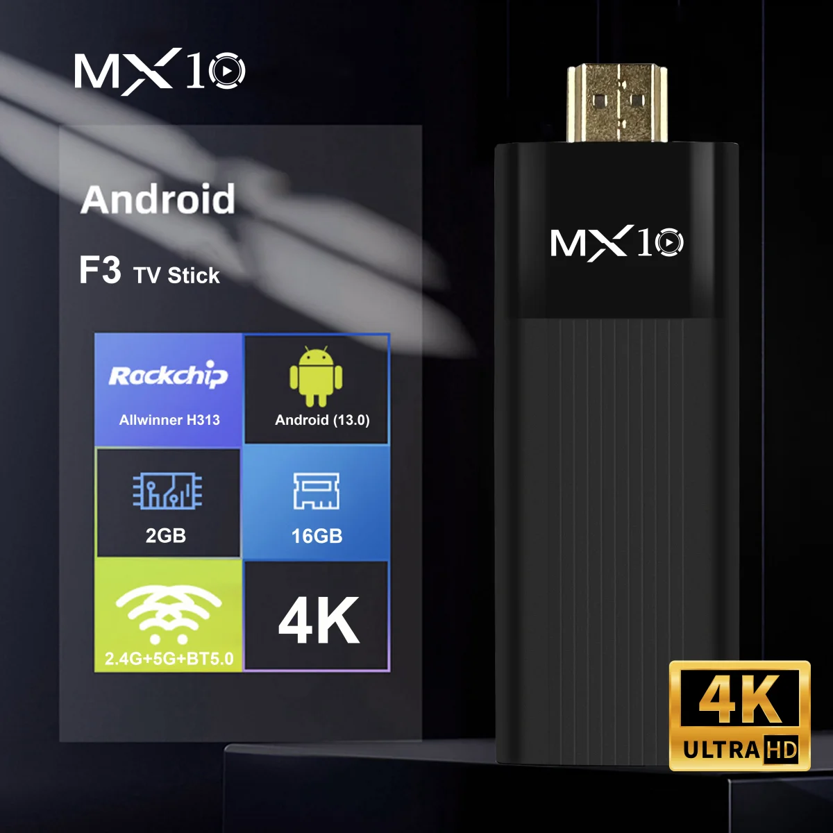 Factory Directly MX10-F3 TV Stick 4K Android 11 Allwinner H313 2.4G&5G Wifi 2GB 16GB tv box fire tv stick 4k - Image 3