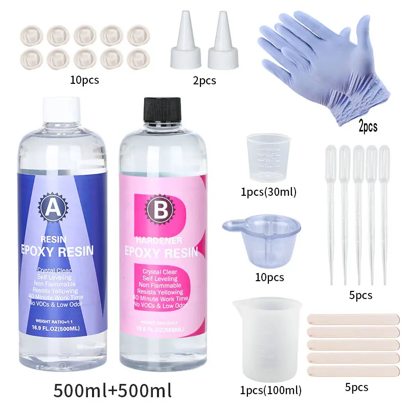 1:1 Crystal Clear Epoxy Resin Kit High Gloss & Bubbles Free Art Resin Supplies for Coating and Casting Craft DIY Jewelry Making - Image 16