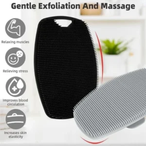 Soft Silicone Exfoliating Brush Rub Back Brush Body Cleansing Scrubber Brush Shower Gentle Massage Bath Brush Bath Supplies