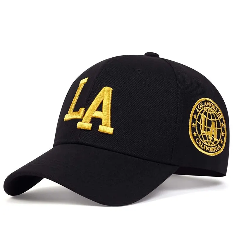 Unisex LA Leter Embroidery Snapback Baseball Caps Spring and Autumn Outdoor Adjustable Casual Hats Sunscreen Hat - Image 11