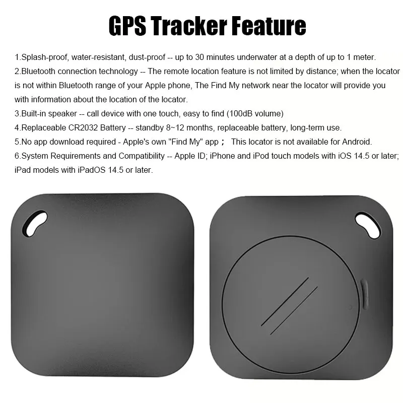 Smart Bluetooth GPS Tracker Work with Apple Find My APP ITag Anti Lost Reminder Device MFI Rated Locator Car Key Pet Kids Finder - Image 6