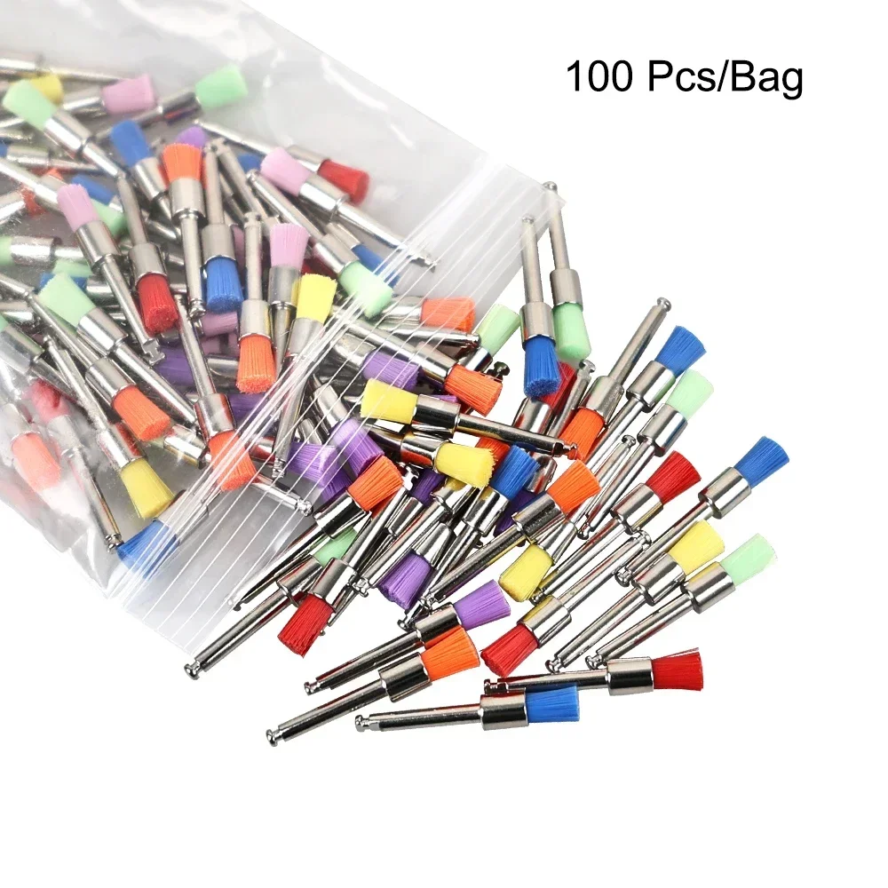 100Pcs/Bag Dental Nylon Polishing Brushes Colorful Prophy Brushes Polishing Polisher RA Shank Dentistry Polisher Accessory - Image 8