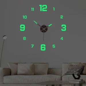 Luminous Digital Clock DIY Stereoscopic Wall Clock Silent Clock Living Room Bedroom Wall Clock Home Decorations