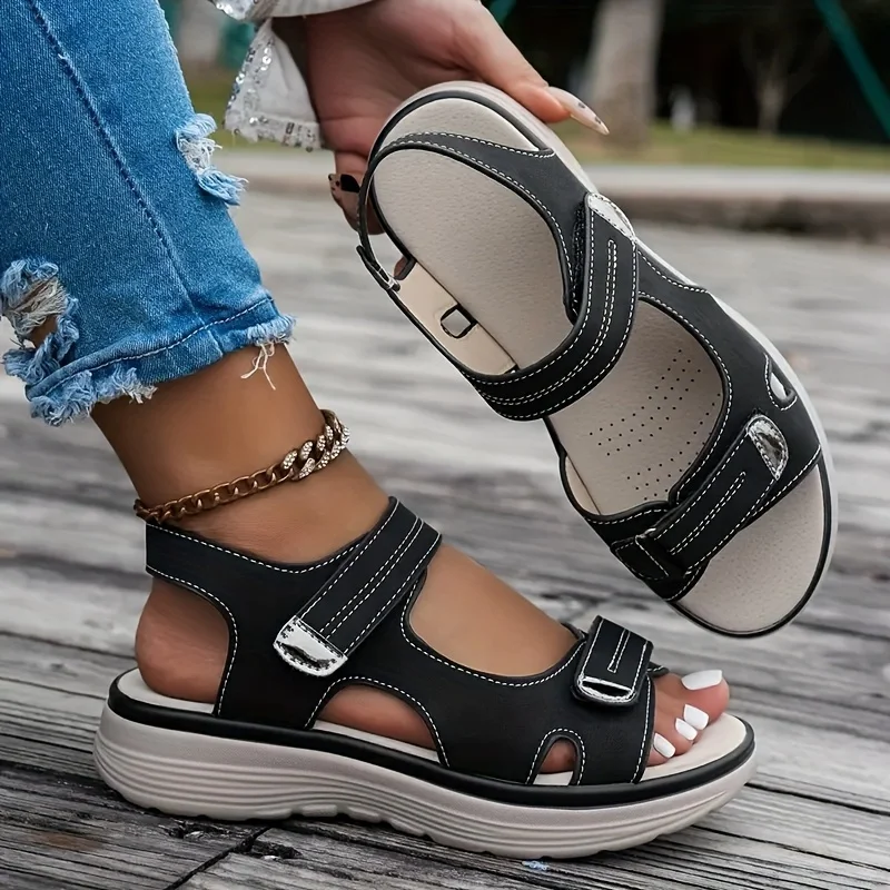 2025 New Summer Sandals Travel Women Shoes New Sandal Sole Durable Sandal Ladies Outdoor Beach Slippers Platform Sandals - Image 4