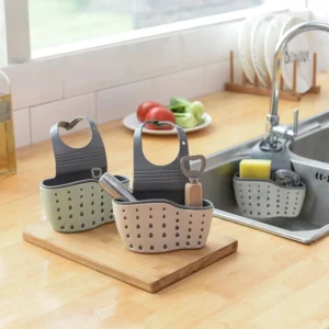 Double-layer Sink Hanging Bag Kitchen Rack Faucet Sponge Holder Storage Hanging Basket Kitchen Storage Rack Sink Accessories