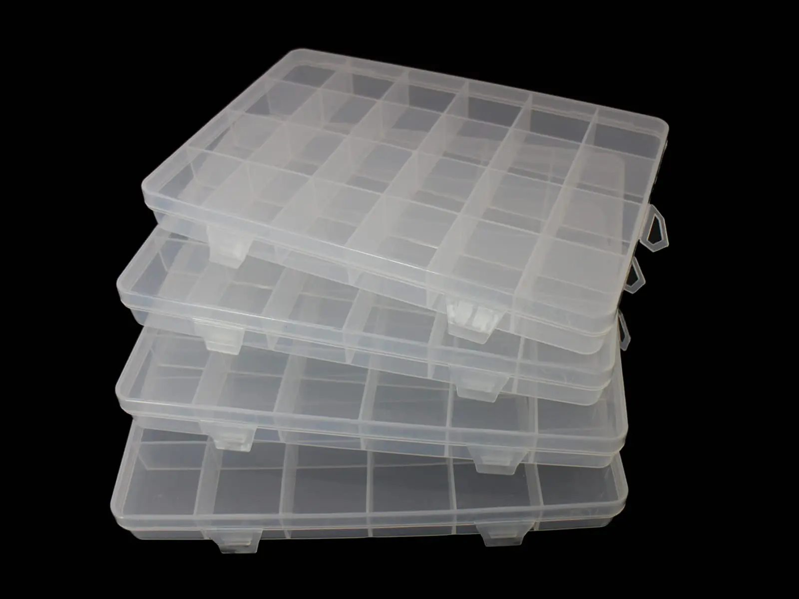 Clear Plastic Storage Box with Flap Lid, Multipurpose Craft Organizers Art Supply Sewing Box for Pencils Markers Notebooks A4 - Image 12