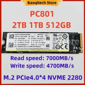 PC801 2T 1T 512G 256G 2280 NVME Alien Gungod SSD PCIE4.0 M.2 Solid State Drive Original For SK hynix Hard Disk