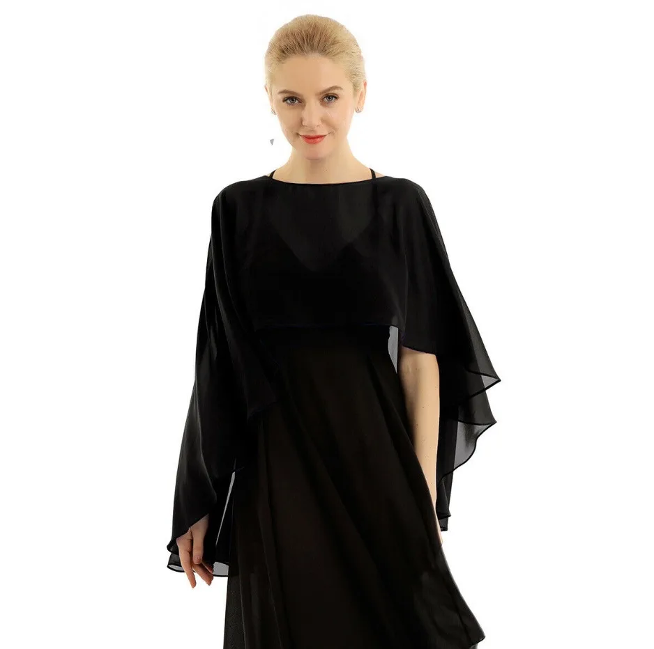 Elegant Chiffon Wedding Wrap for Women Evening Capes Bridal Jacket Accessories - Image 9