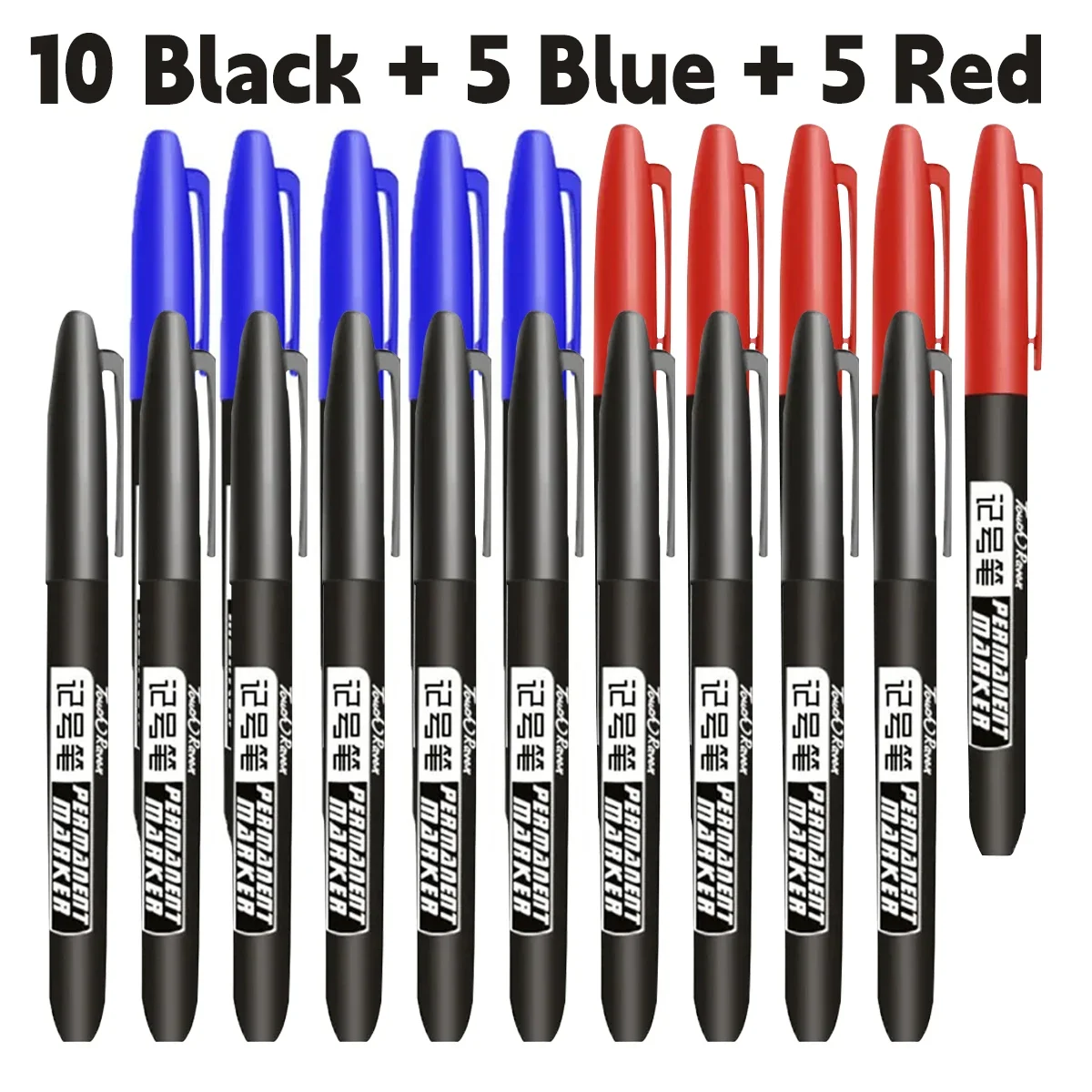 Permanent Marker Pen Drawing Markers Black Blue Red Waterproof Ink Sketch Pens Stationery Art School Supplies For Glass Metal - Image 21