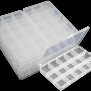 Clear Plastic Storage Box with Flap Lid, Multipurpose Craft Organizers Art Supply Sewing Box for Pencils Markers Notebooks A4