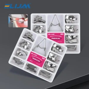 Dental Sectional Contoured Metal Matrices Matrix with Springclip No.1.330 Band Resin Clamping/Seperating Ring Dentist Tools