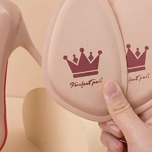 2pcs Letter Graphic Shoe Insoles, Fashion Apricot Insoles For Pumps