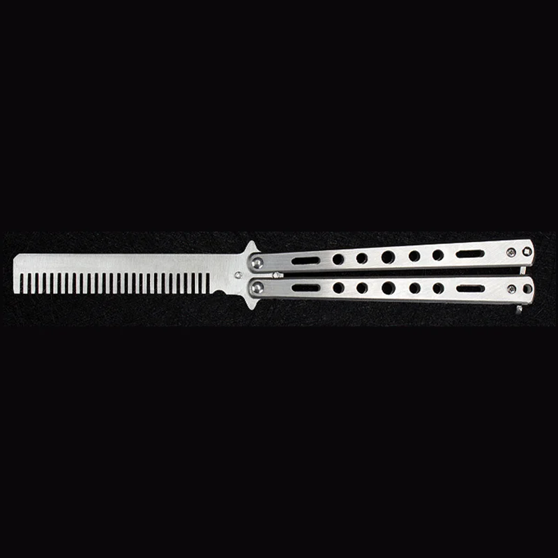 1 Piece of Swing Comb Stainless Steel Folding Butterfly Comb Novice Practice Training Hair Styling Tool - Image 8