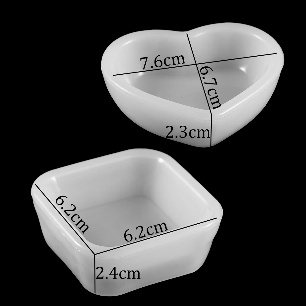 1pcs DIY Silicone Coaster Mold Square Heart Epoxy Casting Molds Making Craft Clay Resin Molds Jewelry Making Accessories - Image 3