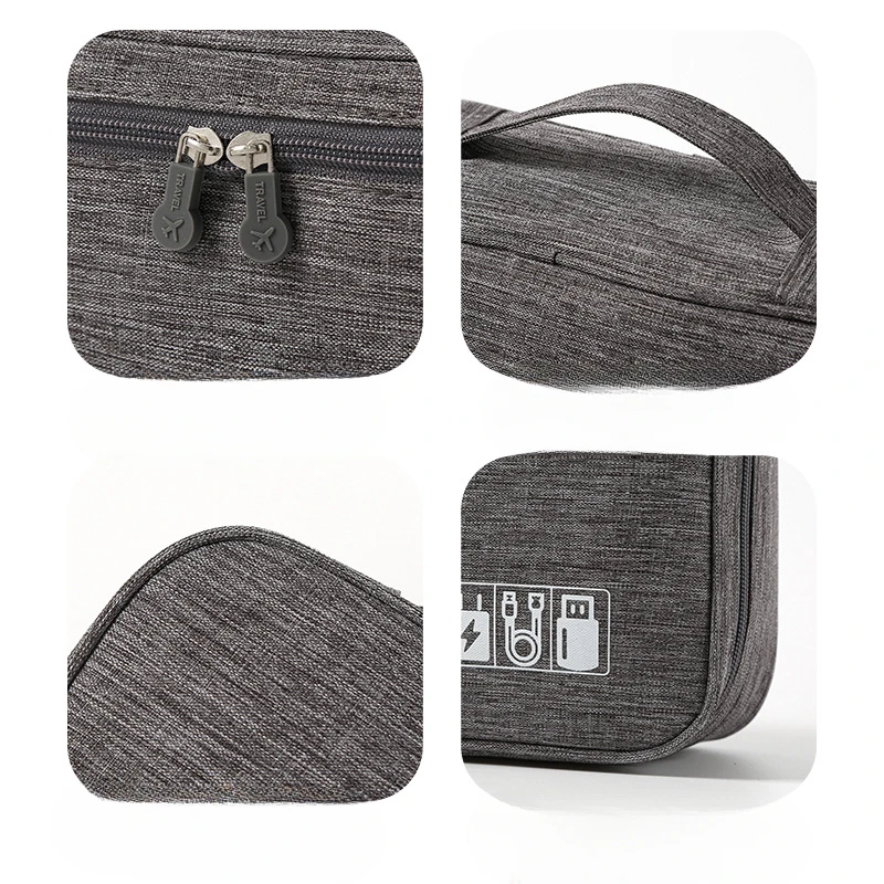 Handheld Digital Bag Multifunctional Large Capacity Moistureproof Mesh Earphone Charger Data Cable USB Travel Protective Case1PC - Image 5