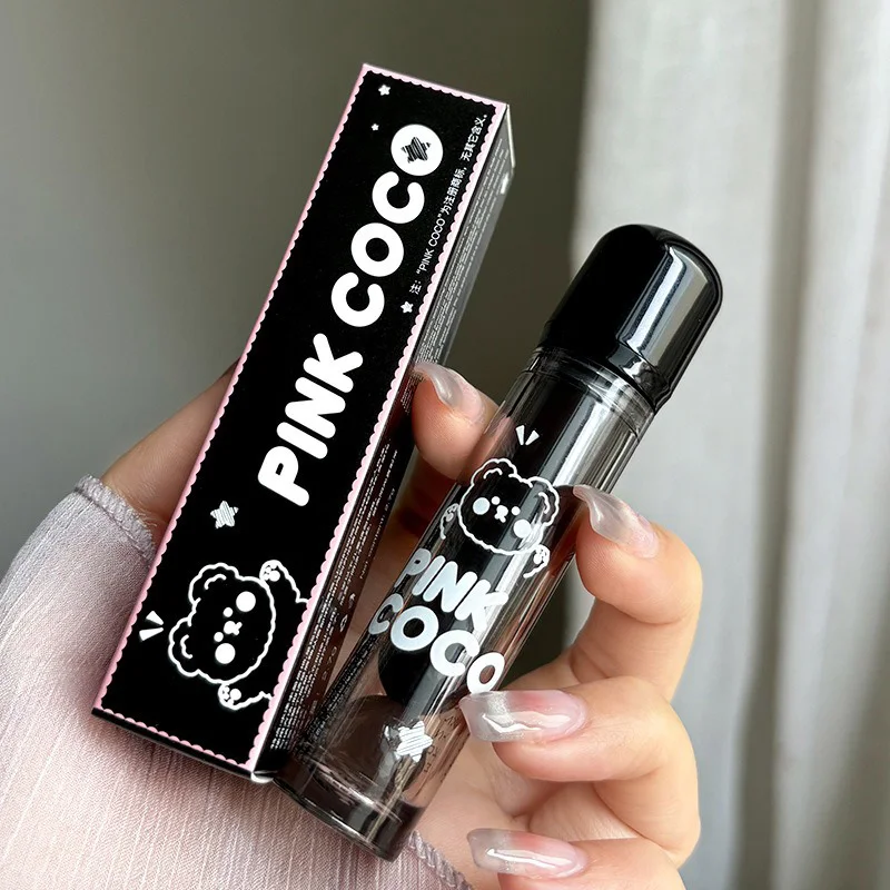 PINKCOCO Bear Doodle Mirror Lip Glaze — Long-Lasting Shiny Lip Gloss, Student-Friendly, Skin-Brightening Nude Lipstick - Image 6