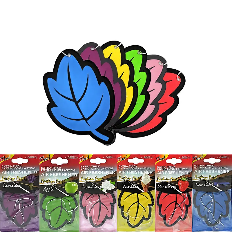 3-60pcs Car Air Freshener Natural Scented Tea Paper Auto Hanging Vanilla Perfume Fragrance Leaf Shape Car Accessories Interior - Image 3
