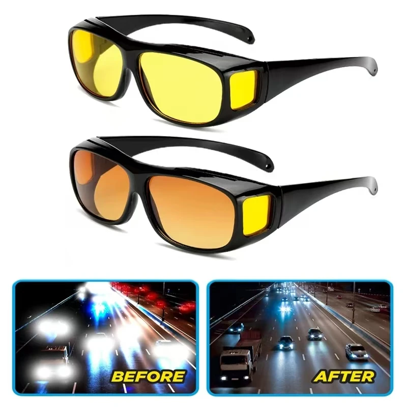 Car Night Vision Driving Glasses Motorcycle Bicycle Driver Goggles Anti-Glare UV Protection Sunglasses Eyewear Car Accessries