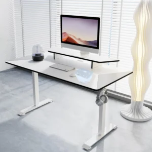 Lifting desk electric high grade model only leg load weight about 60kg (leg) standing Desk Up and Down Height Adjusted Ergonomics Lifting Desk Lifting Table Electric Desk Safety Collision Memory (Table Board Not Included)
