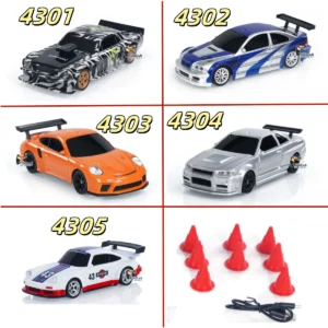 1/43 RC Ready To Go Race Car Remote Control Drift Car 4WD Mini Toy With LED Headlights For Children Gift