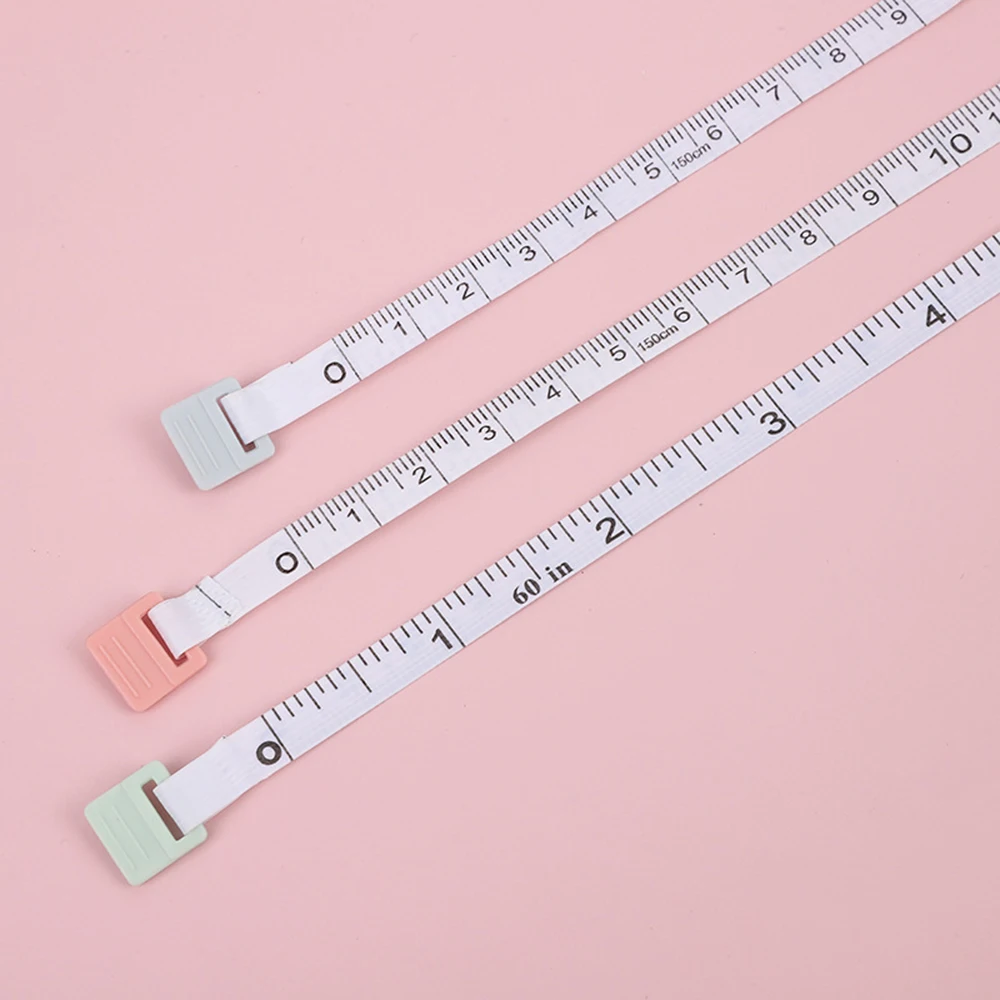 1PC/15PCS 1.5m Small Tape Measure Portable Student Soft Leather Three Measurement Clothes Automatic Recycling - Image 4