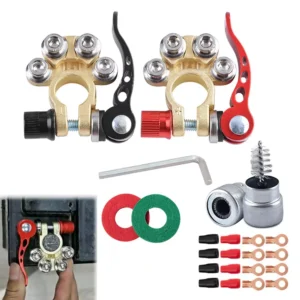 Multiport 1 Pair Quick Release Car Top Post Terminals Connectors Kit Auto Parts Tools for Boat Race 12V 24V UTV Tractor Truck