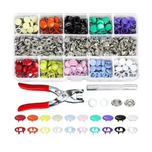 Snap Button Kit With Hand Pressure Pliers 50pcs Snaps , Metal Snaps For Sewing, Sewing Snaps For DIY Crafts Clothes Hats