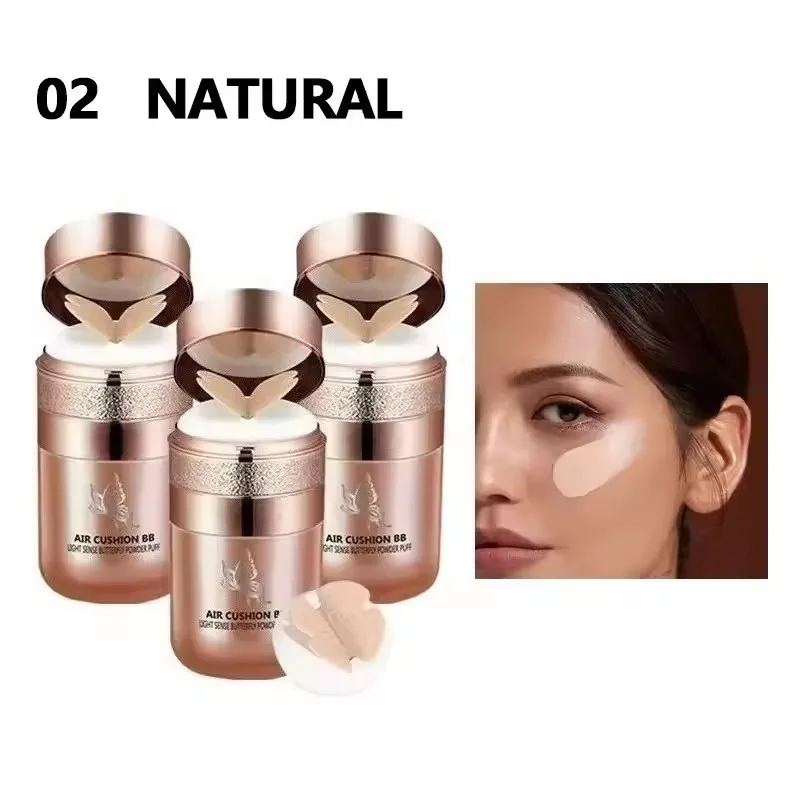 Air Cushion BB Cream Butterfly Powder Puff Moisturizing Foundation Concealer Whitening Oil-control Waterproof Makeup Cosmetics - Image 7