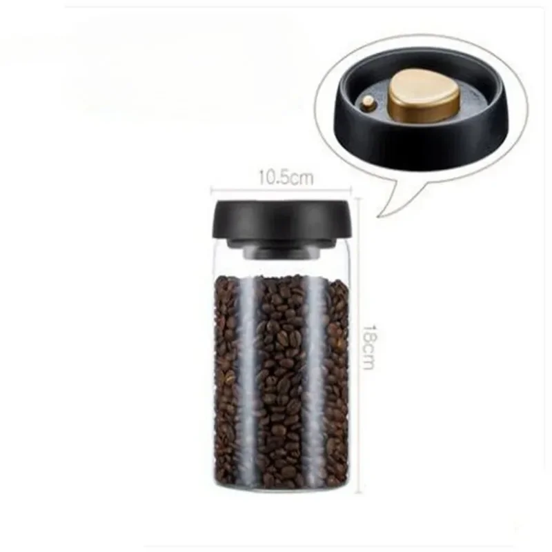 Vacuum Sealed Tank Transparent Glass Coffee Beans Food Storage Jars Household Moisture-proof Air Extraction Airtight Container - Image 9