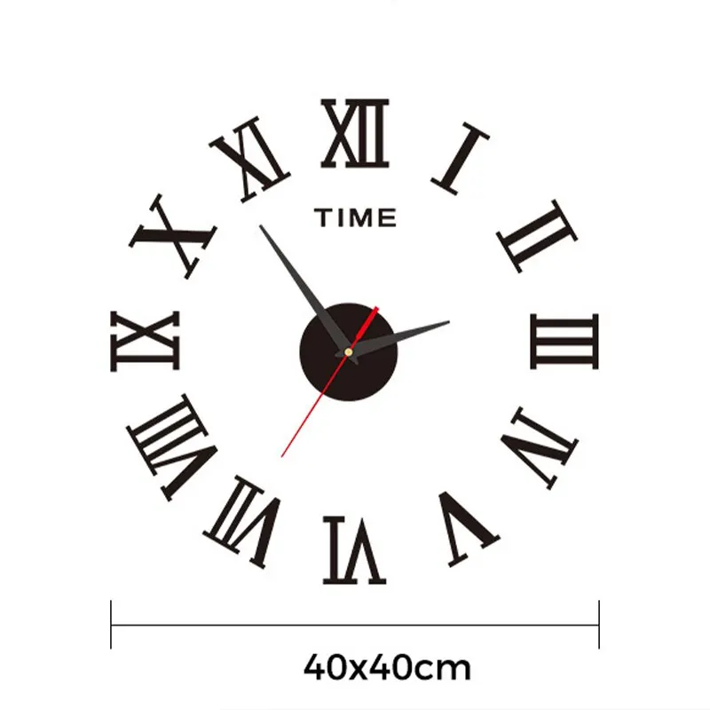 3D Acrylic Digital Wall Clock Roman Numerals Design Mirror Wall Clock Fashion Large Round Wall Clock DIY Self Adhesive Clocks - Image 6