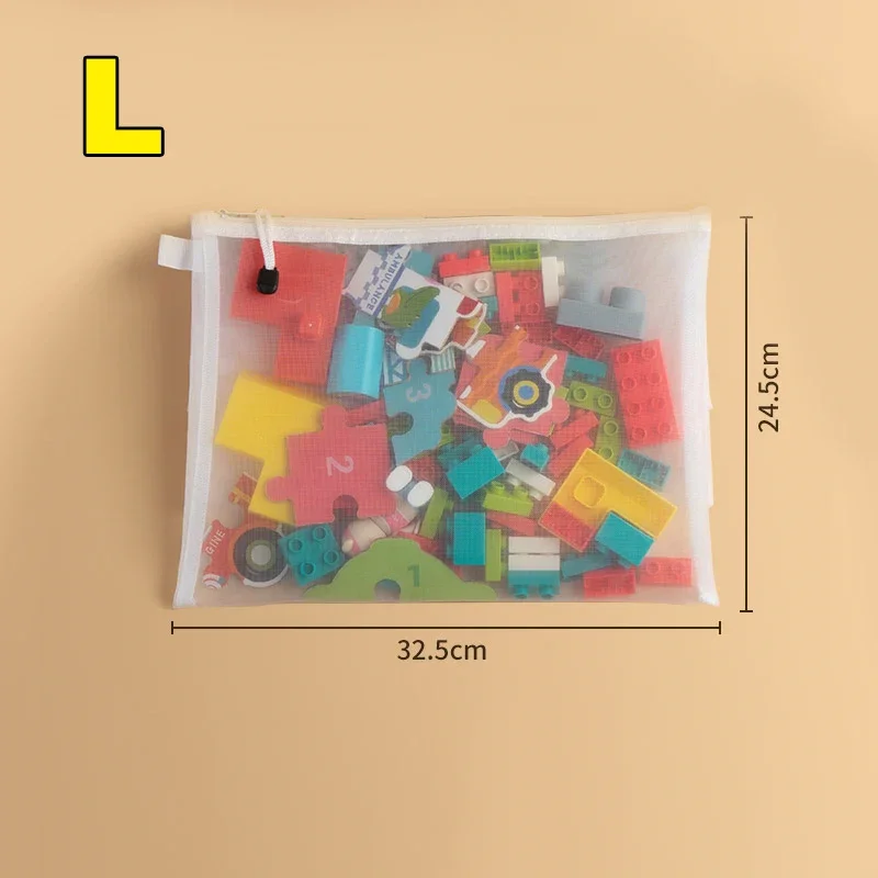 3/5/10pcs Mesh Zipper File Bag Waterproof Moisture-proof Zipper Folder Toy Storage Bag Storage Tools Cosmetic Organization Bag - Image 13