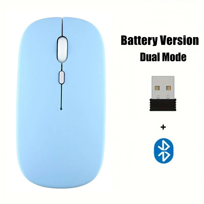 Portable Wireless Mouse Bluetooth-compatible 2.4GHz Dual Modes Computer Mice with Nano Receiver for Notebook PC Laptop Macbook - Image 15