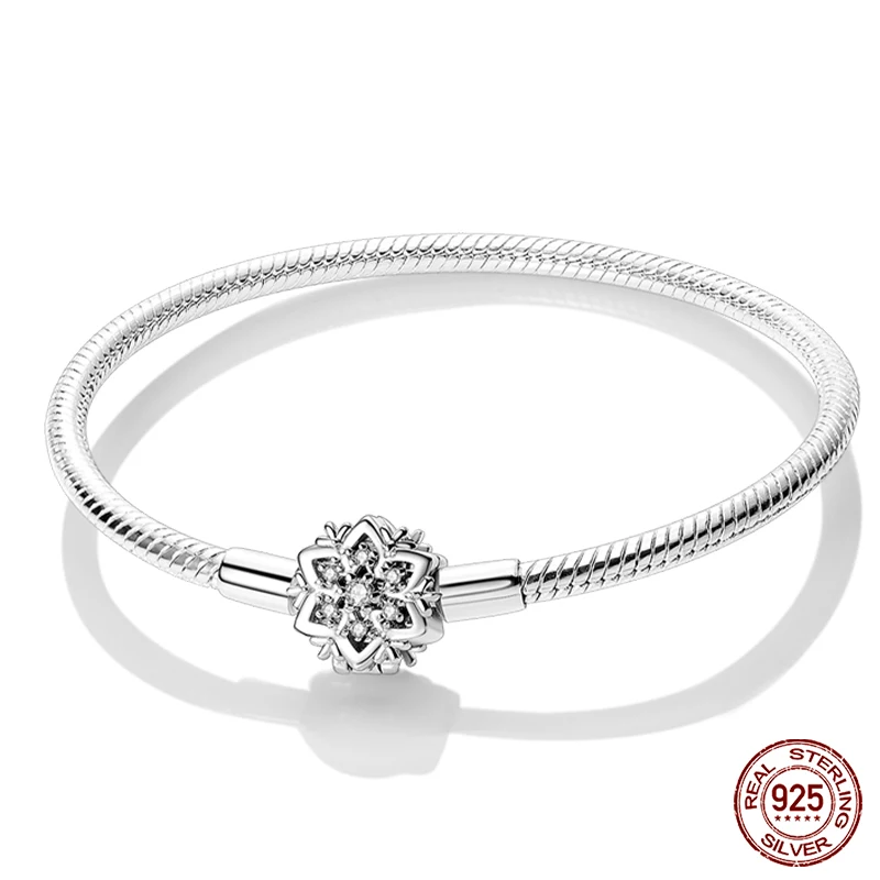 Bracelet Silver 925 Original 17-20CM Star Moon Sun Four Leaf Clover Green Zircon Bracelets Fit DIY Charms Birthday Jewelry Gifts - Image 57