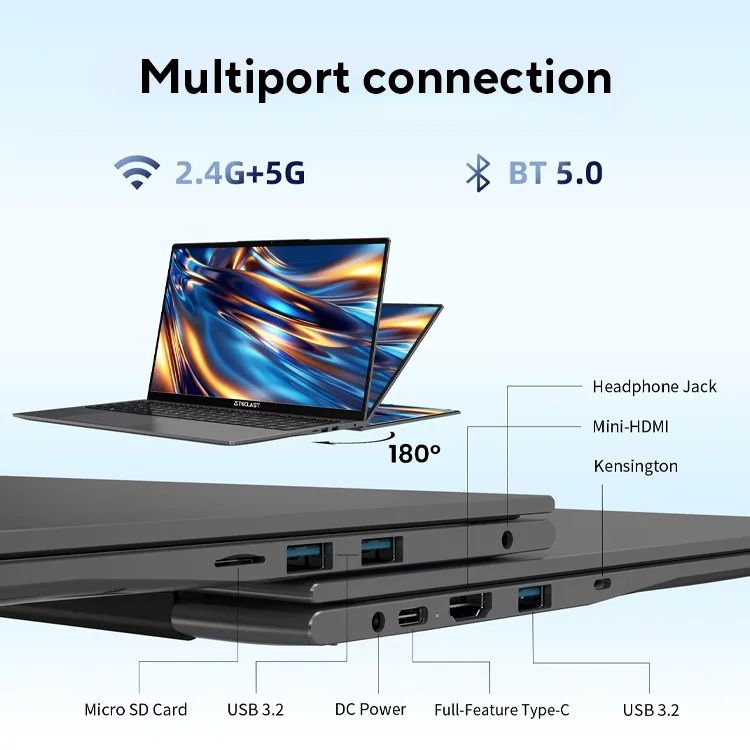 Teclast F17Plus 17.3 inch Laptop Intel N95 16GB RAM 512GB SSD Windows 11 Notebook 180° Flip Computer Backlit Keyboard mini-HDMI - Image 5