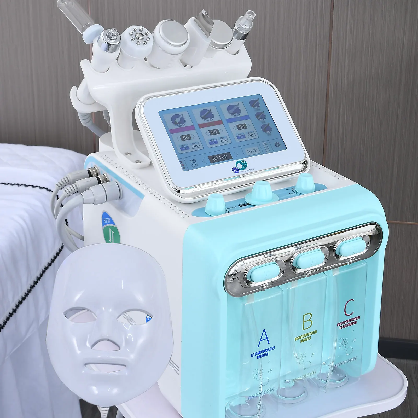 Hydro Microdermabrasion Aqua Peeling H2O2 Facial Machine Hydra Water Dermabrasion Skin Scrubber Peel Oxygen Jet Facial Machine - Image 3